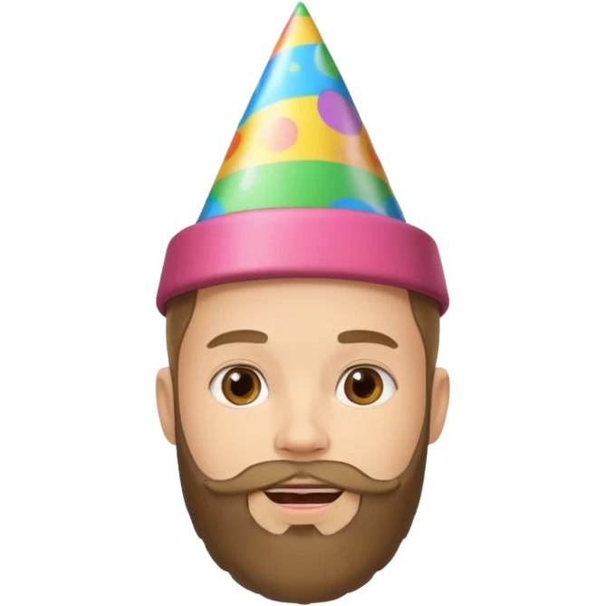 young man with a beard, happy birthday boy emoji