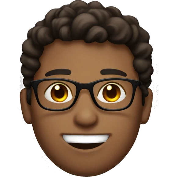 nonbinary happy guy with brown hair and brown eyes and glasses who is a scorpio wearing a black tee winking with a peace sign  emoji