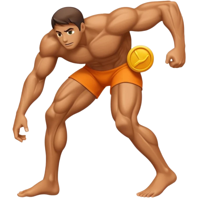 Create leg muscle  emoji without pants. Only leg part. Like this one but only legs and closer emoji