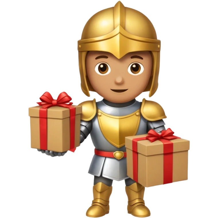 knight hold carton box gift emoji