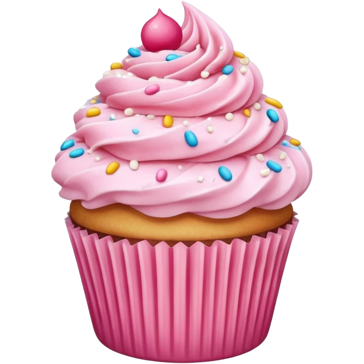 Cupcake with pink icing emoji