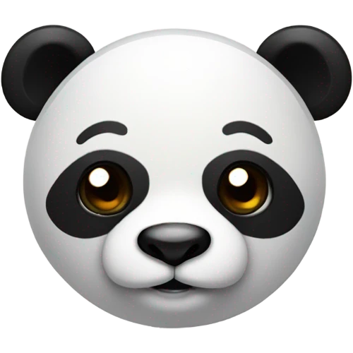 straight faced panda emoji