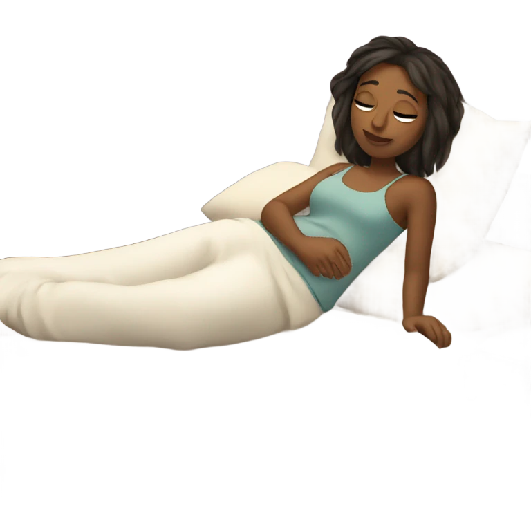 girl laying in bed  emoji