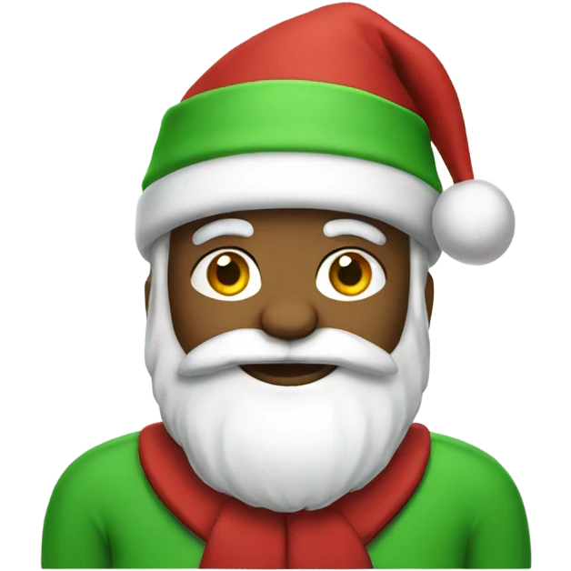 Santa with green hat  emoji