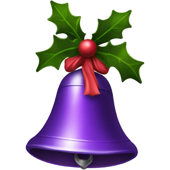 Purple Christmas bells  emoji