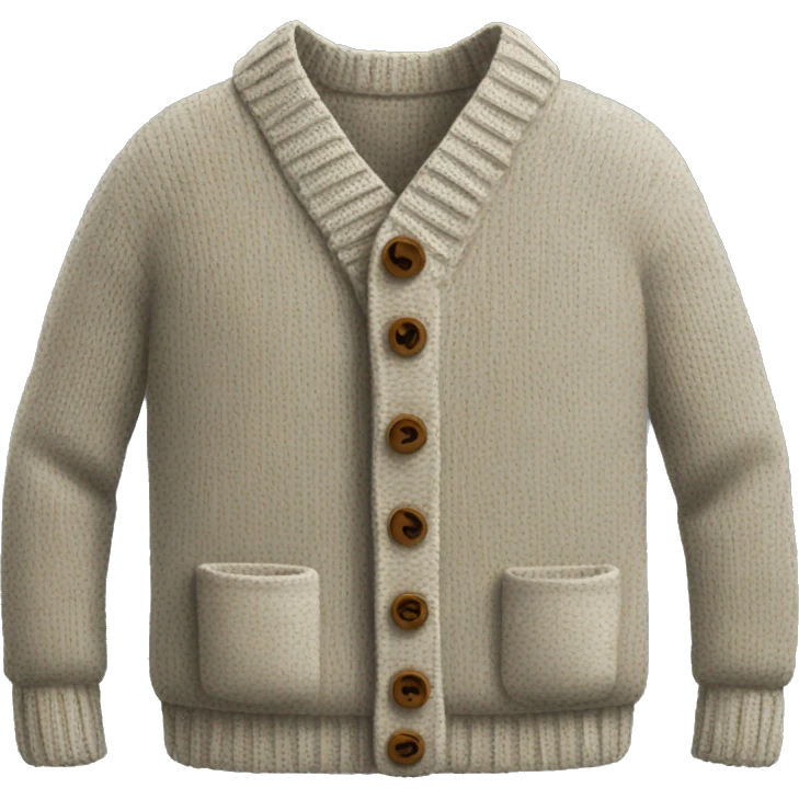 Sweater with buttons emoji
