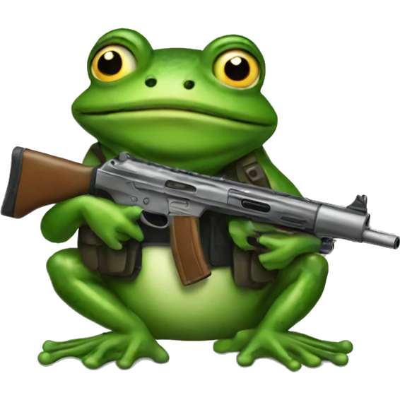 frog with a gun emoji