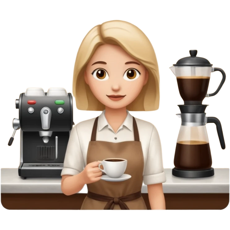 woman Café Barista emoji