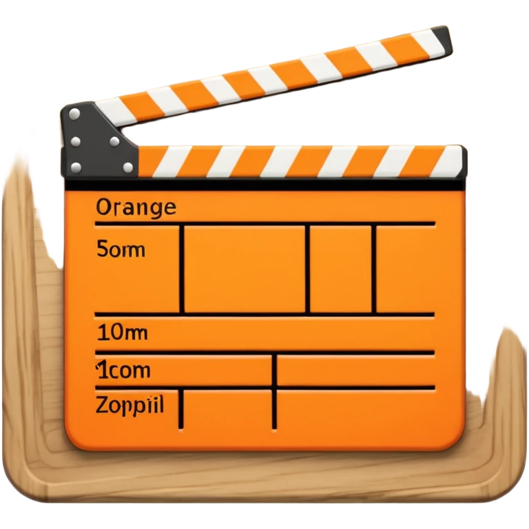 orange striped clapperboard emoji