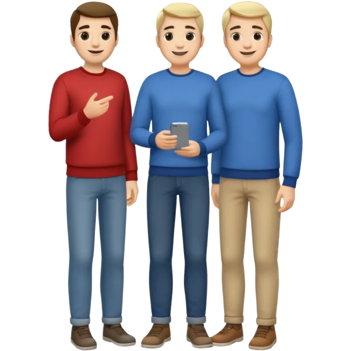 two mans talking full body emoji