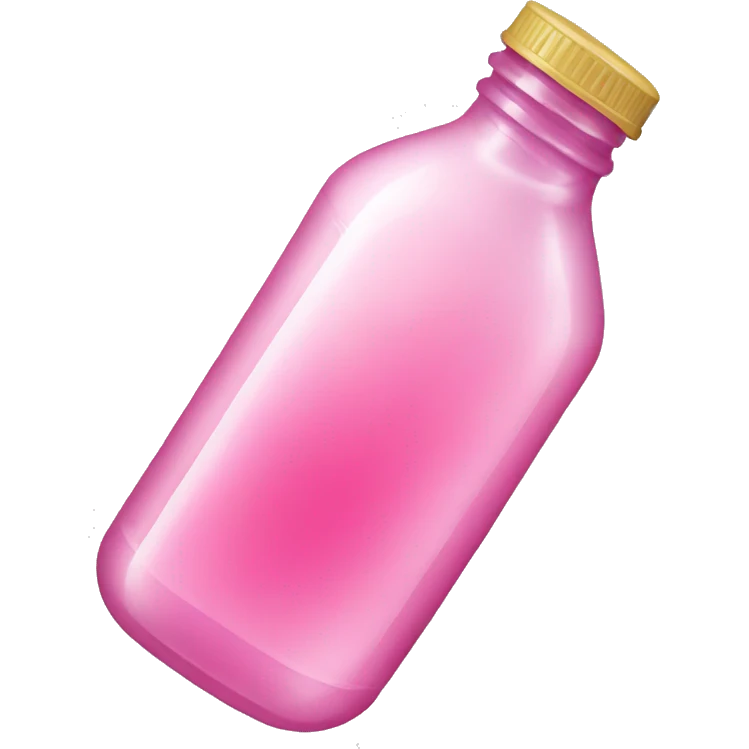 plastic bottle with crystaline pink liquid emoji