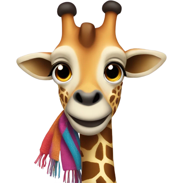Jirafa con bufanda  emoji