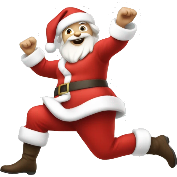 Dancing Caucasian Santa  emoji