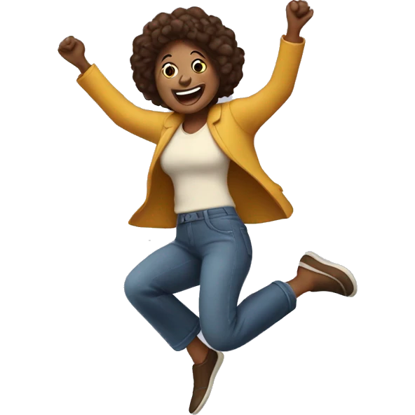 Mam that is jumping and happy emoji