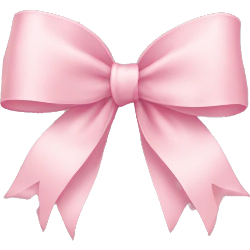 light pink bow with thin ribbon emoji