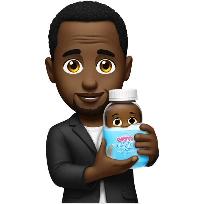 P diddy holding baby oil emoji