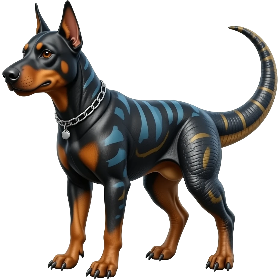 doberman and t rex mixed emoji