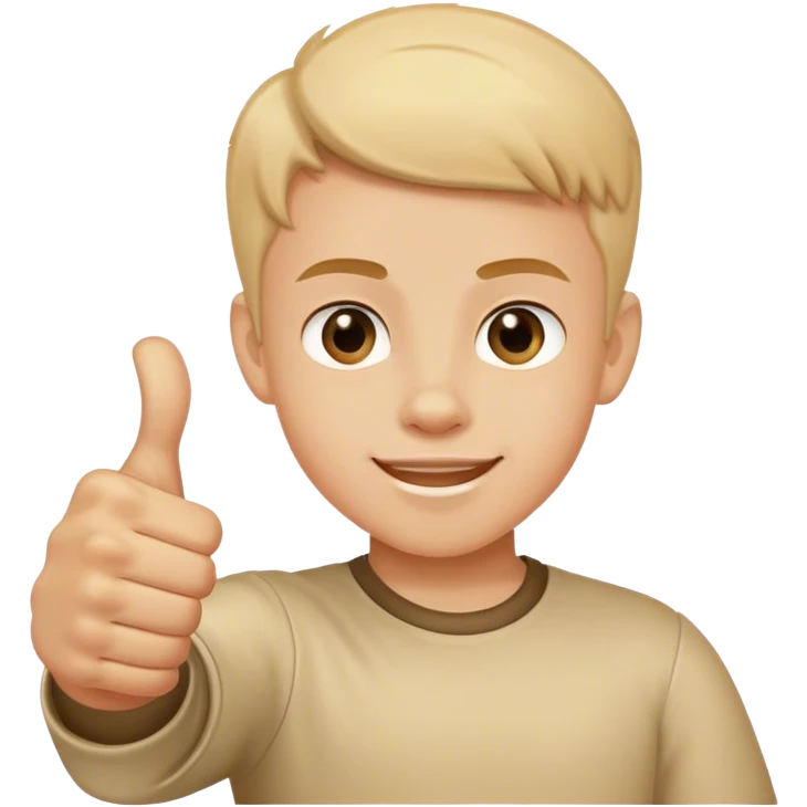 boy giving thumbs up emoji