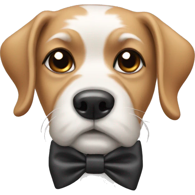 Dog wearing a bow tie  emoji