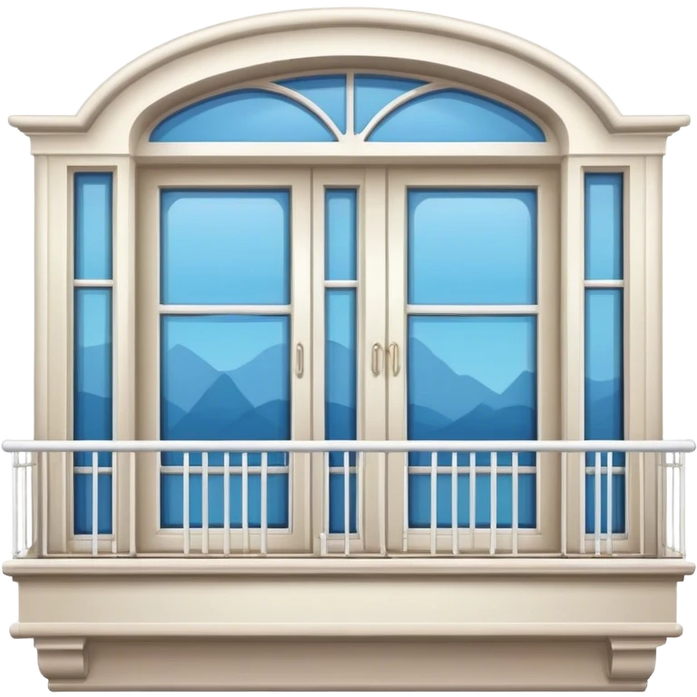 window with big balcony emoji