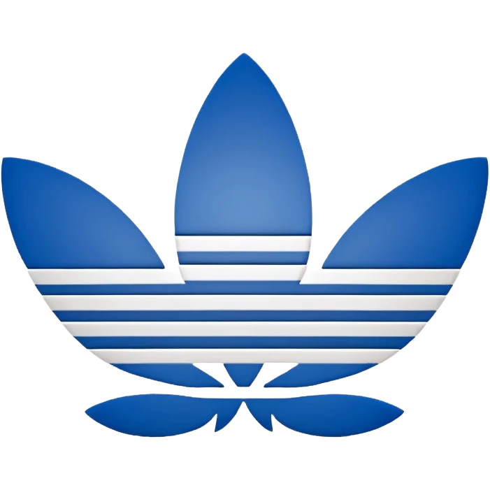 Adidas logo white three lines emoji
