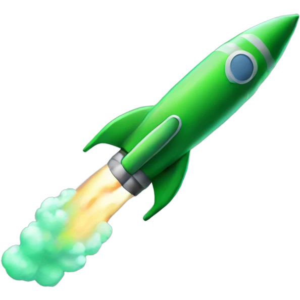 green rocket ship emoji