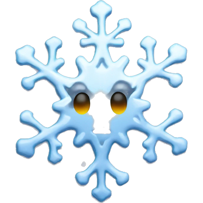 Melting snowflake emoji