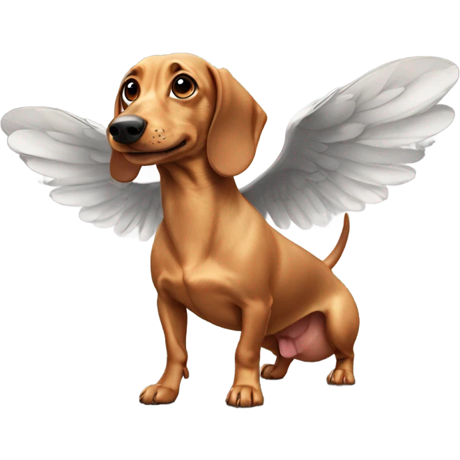 Weiner dog with wings emoji