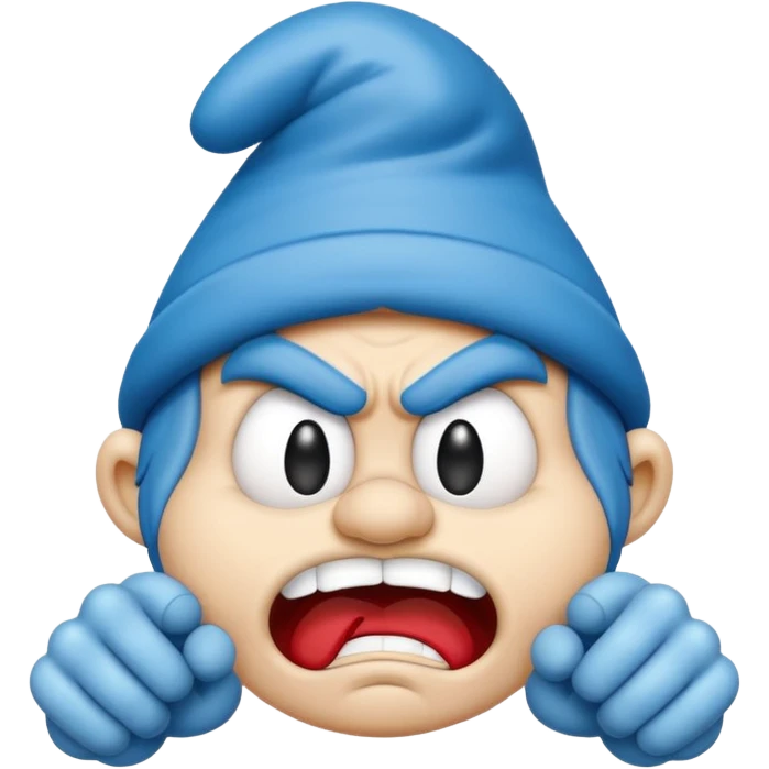 angry smurf  emoji