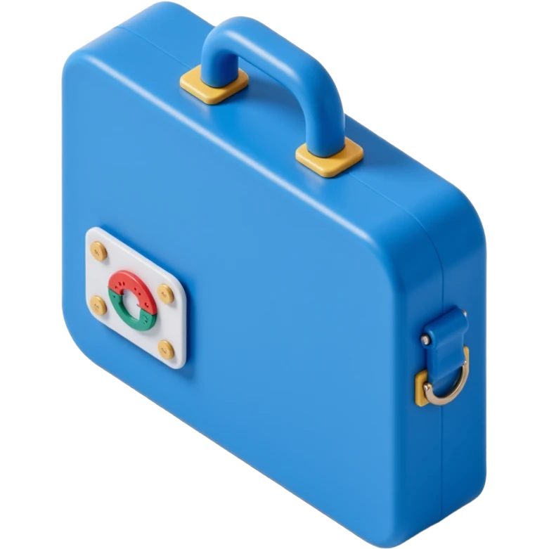 blue briefcase emoji