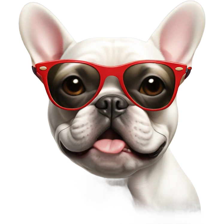 French bulldog with raybans emoji