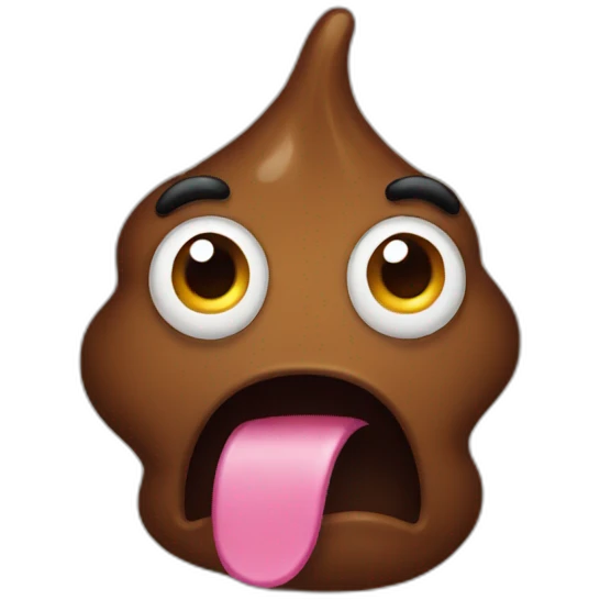 scared poop emoji