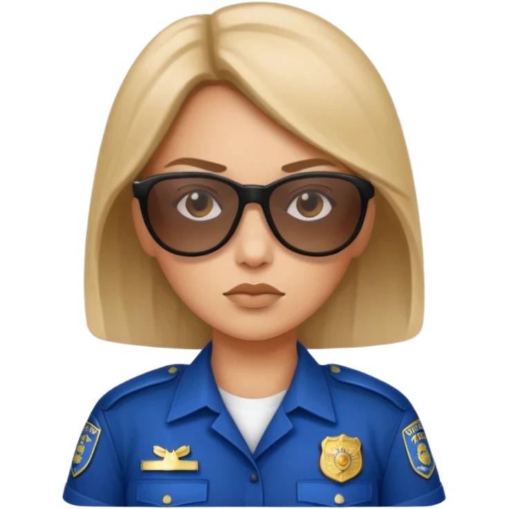 woman police wearing sun glasses emoji