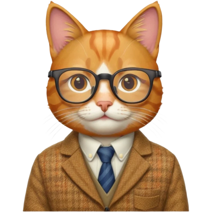 Professor cat emoji
