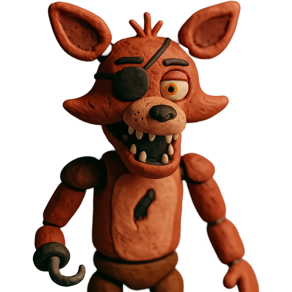 claymation style Foxy from Five Nights at Freddy's emoji