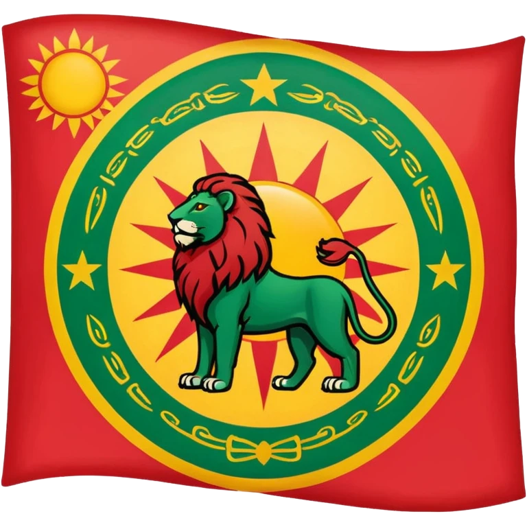 پرچم شیر و خورشید بجای الله وسط پرچم ایران emoji