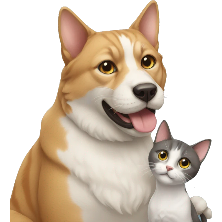 Cat with dog emoji