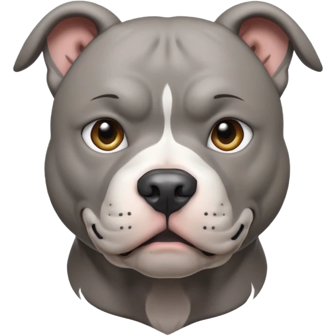 silver pitbull grey eyes emoji