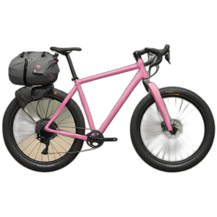 Bikepacking pink bike emoji