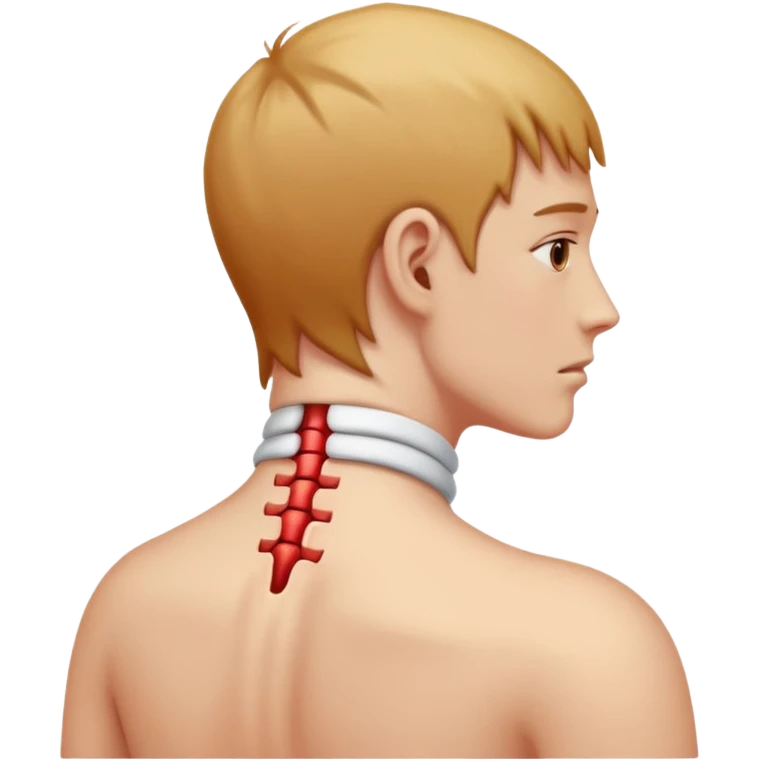 pain emerging from the back neck emoji