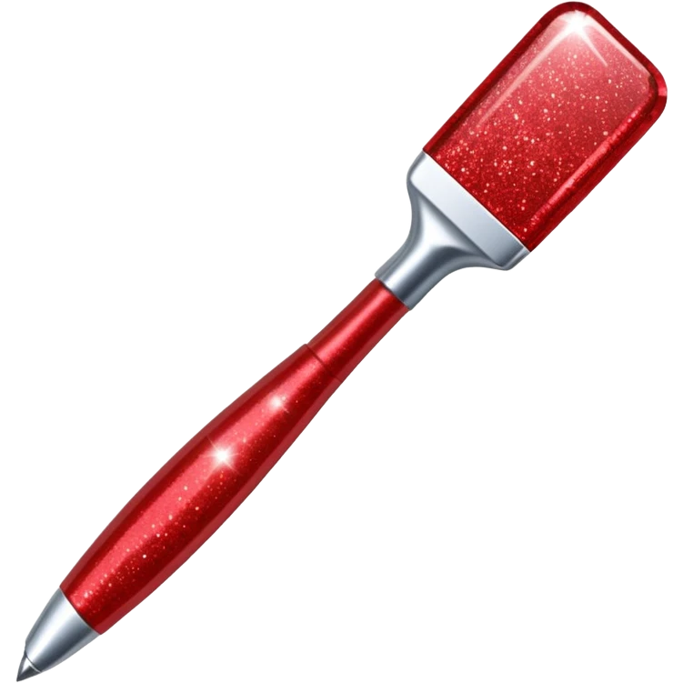 red glitter tool office emoji
