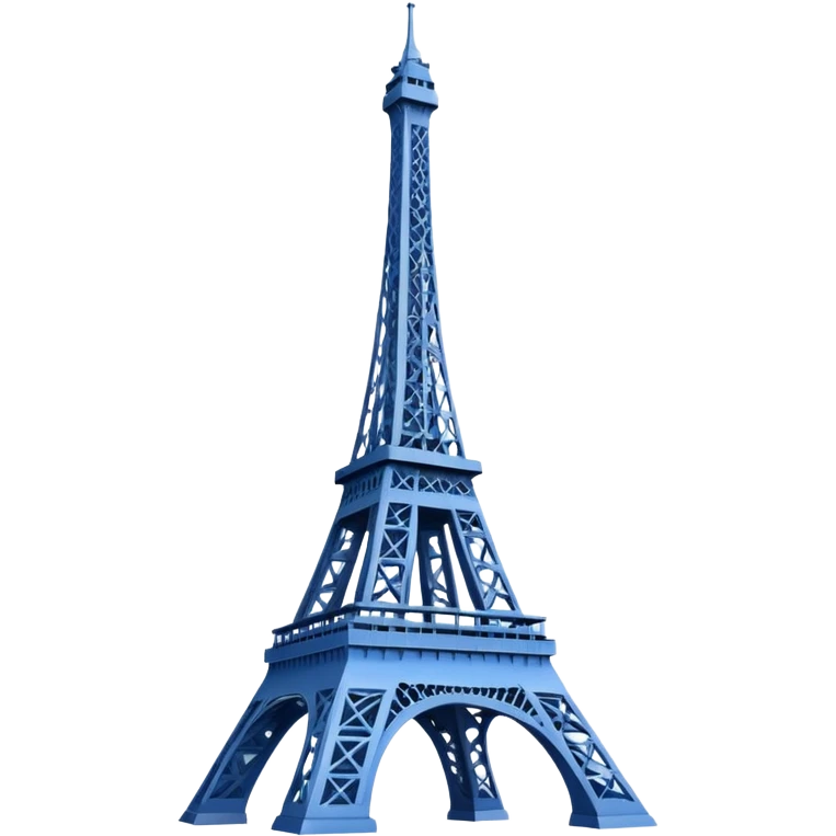 a blue eiffel tower emoji