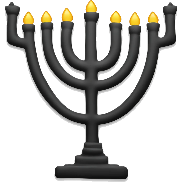 Emoji de menorah en negro y blanco emoji
