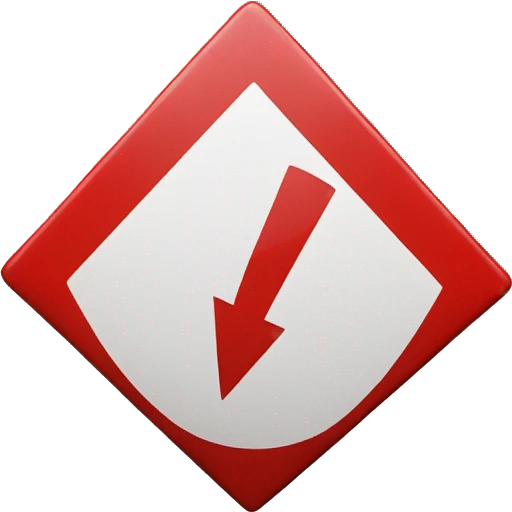 red hazard sign emoji