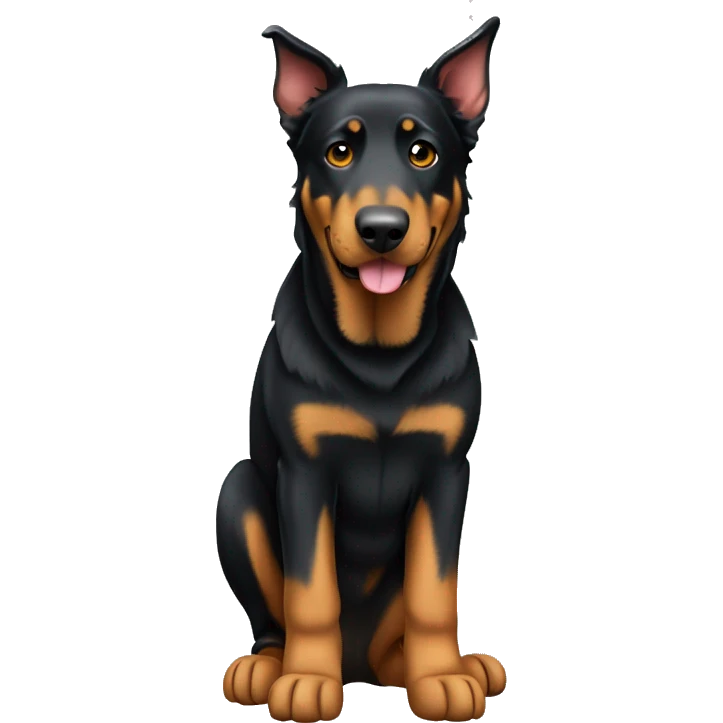 Beauceron dog full body facing front emoji