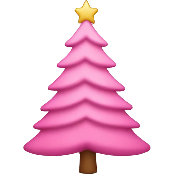 Pink Christmas tree emoji