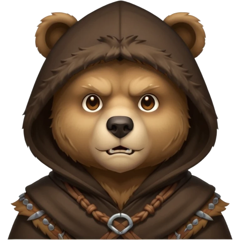bear warrior with hood emoji