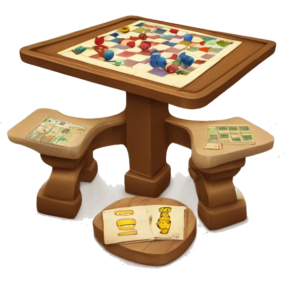 table with a board game on it  emoji