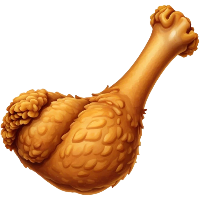 fry chicken leg emoji