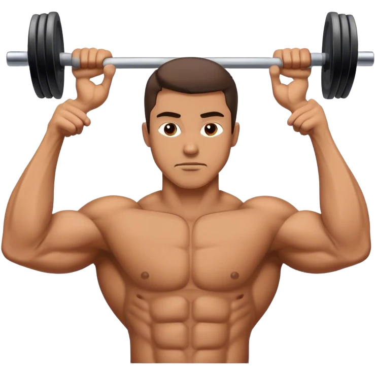 guy doing tricep pushdown exercise emoji